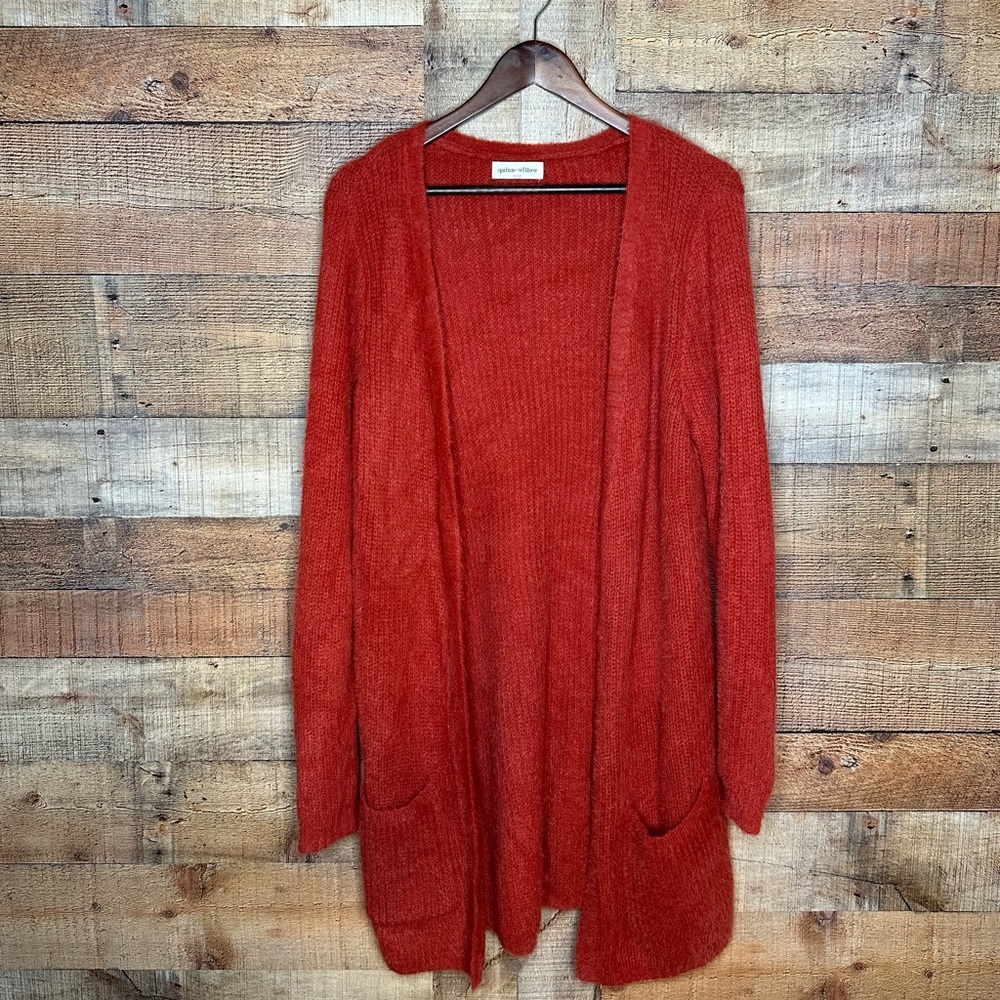 Quinn+Willow Burnt Orange sunset Long Cardigan L